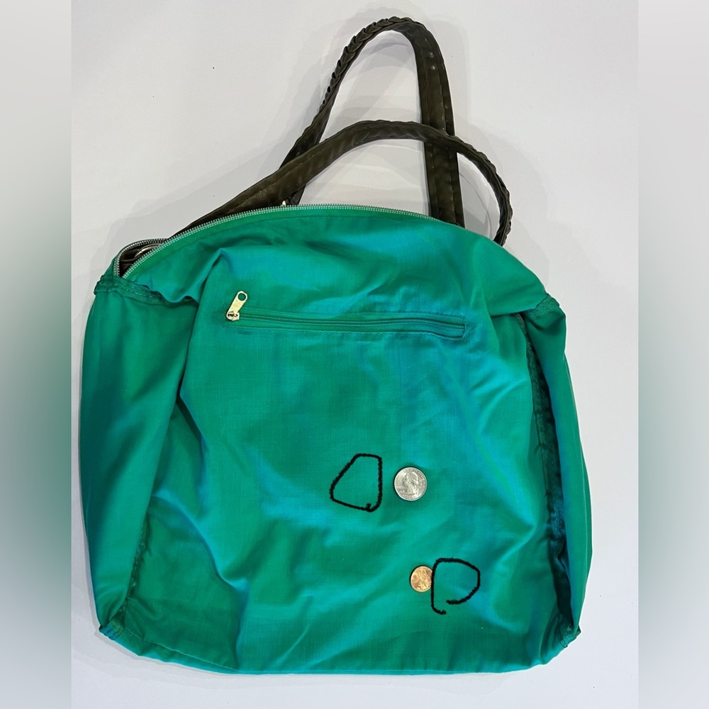 Loop retro floral top handle satchel mini duffel purse snap close envelope pkt - Picture 10 of 12
